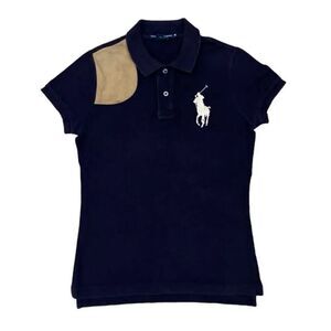 Ralph Lauren Sport Boys Medium Navy Big Pony Polo Shirt Short Sleeve Collared